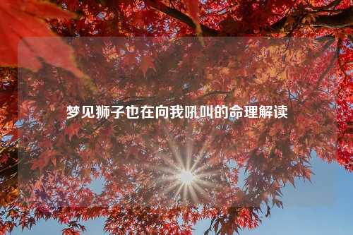 详细阅读:梦见狮子也在向我吼叫的命理解读 梦见狮子也在向我吼叫的命理解读