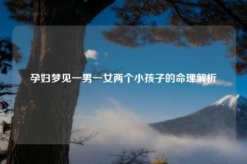 孕妇梦见一男一女两个小孩子的命理解析